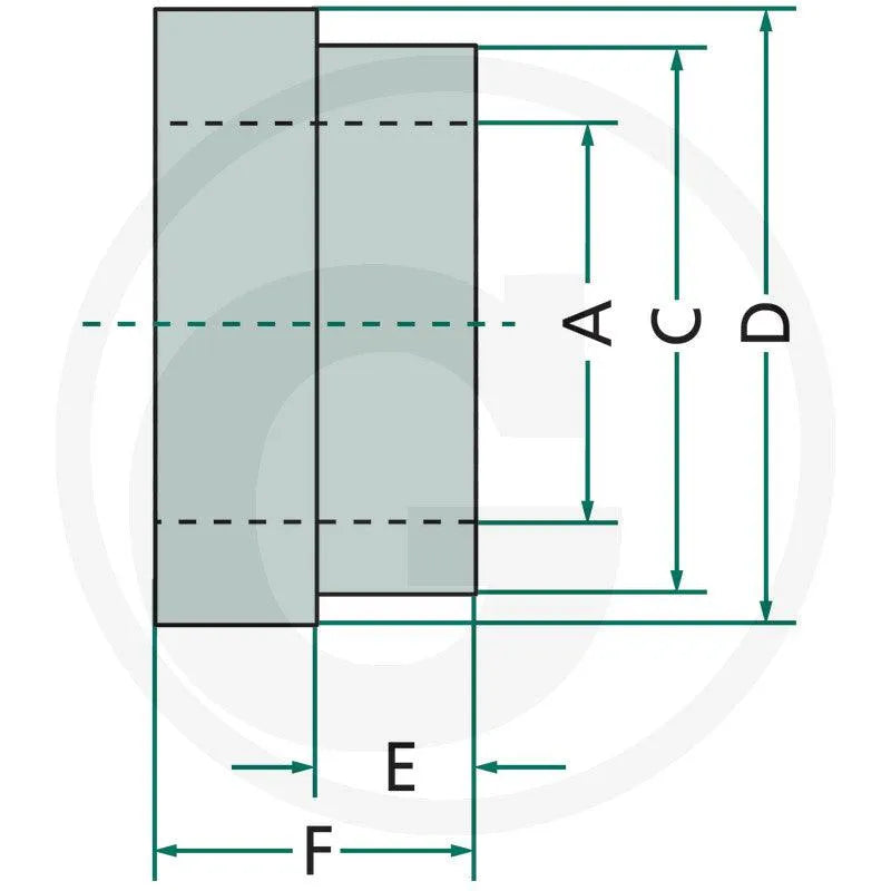 Bucsa suport elastica, fara canelura, pentru E 5
