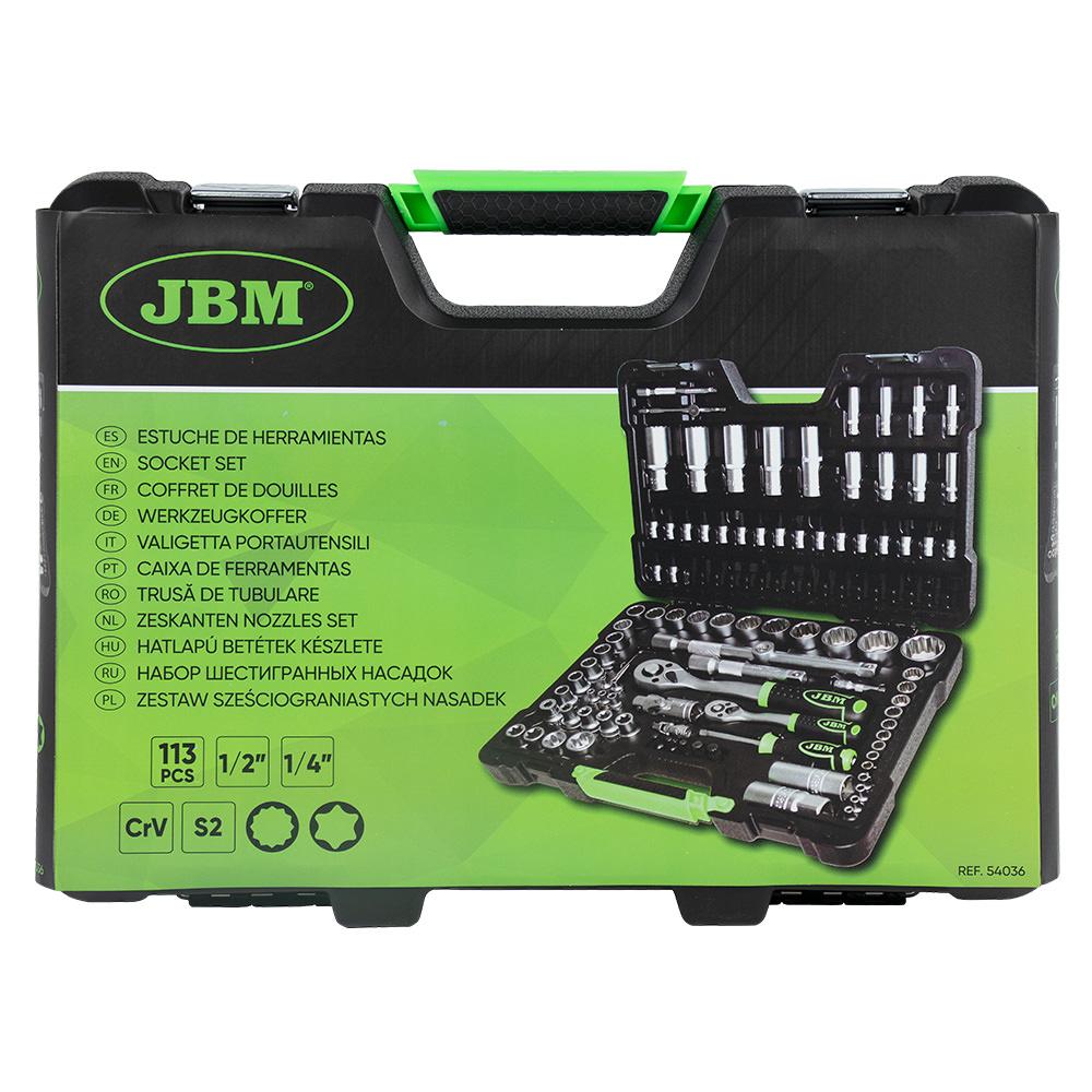 Trusa de tubulare 113 piese hexagonale - zincat JBM 54036