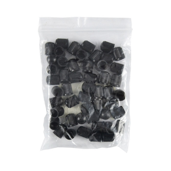 Set 50 buc Capace negre din plastic pentru ventil JBM 11905
