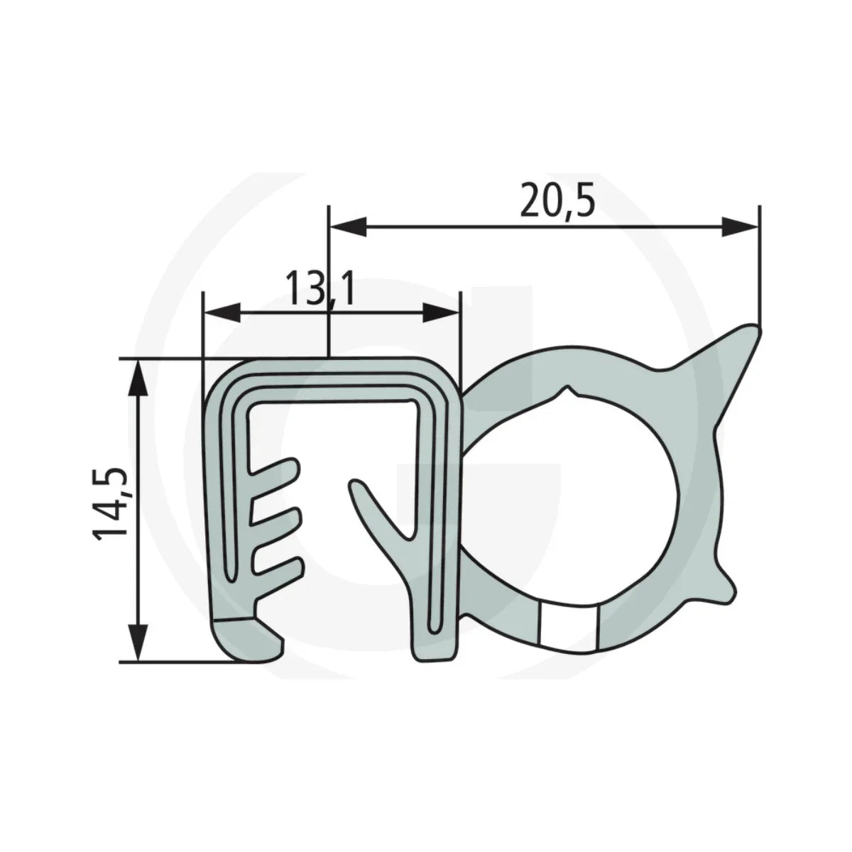 Cheder geam cabina GRANIT 5m 4–6mm New Holland John Deere Deutz Fahr
