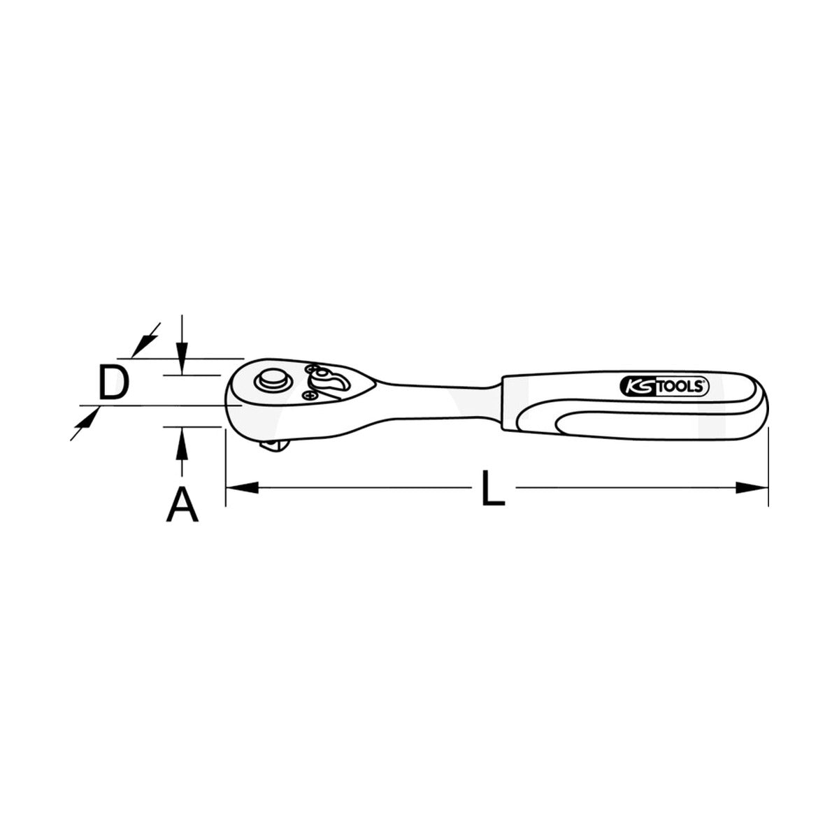 Schita dimensiuni Cheie dinamometrica cu clichet KS TOOLS 7889201490
