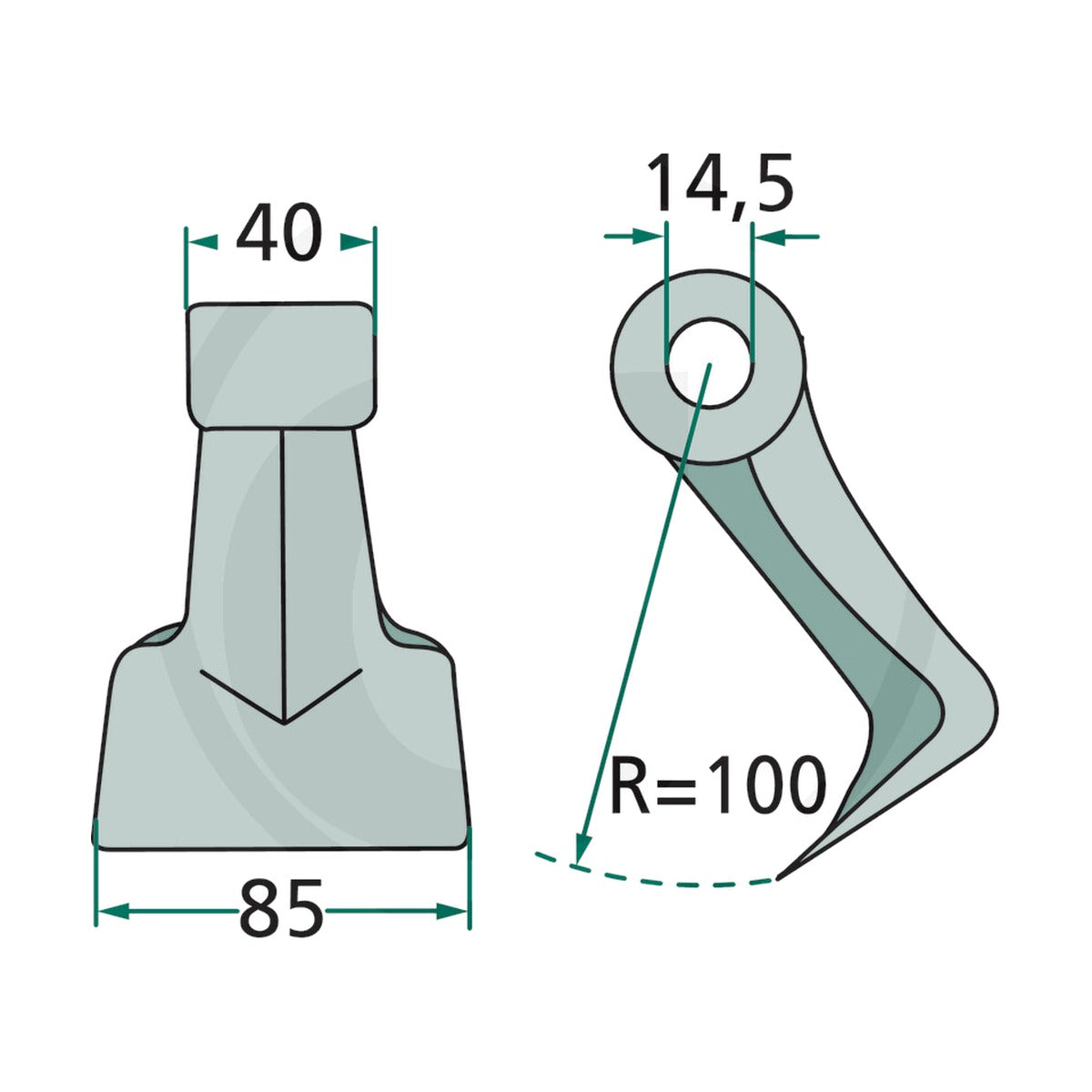 Schita dimensiuni Ciocan batator GRANIT 18063-M-37-14