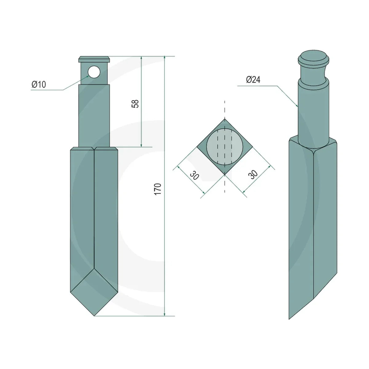 Schita dimensiuni Cutit freza dreapta, stanga GRANIT 56030 E-35920