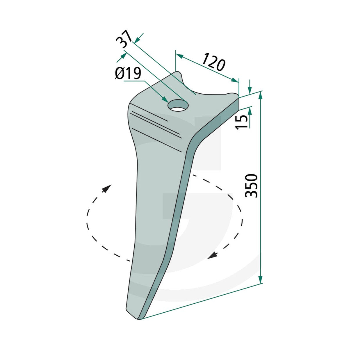 Schita dimensiuni Cutit freza stanga compatibil Amazone GRANIT 56030 65753
