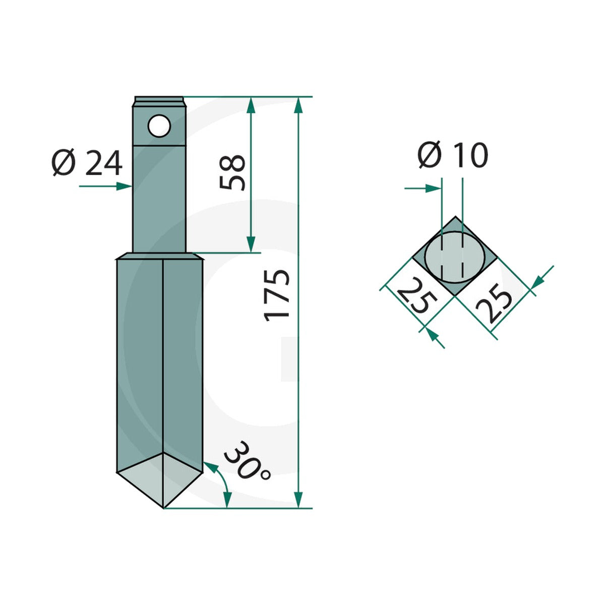 Schita dimensiuni Cutit rotor GRANIT 56030 E-23374