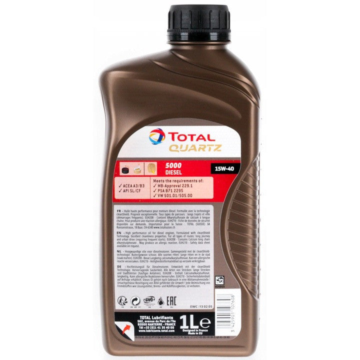 Ulei motor Total Quartz Diesel 5000 15W40 1L 216592