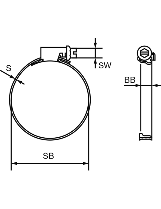 Colier furtun W2 Torro 7.5 mm 10-16 Förch 32001016 – imagine 2