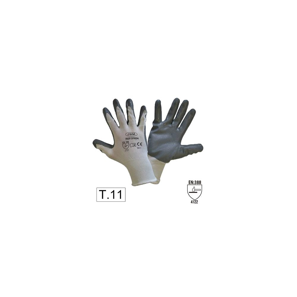 Manusi de lucru cu palma intarita de nitril T11 Jbm 51398N