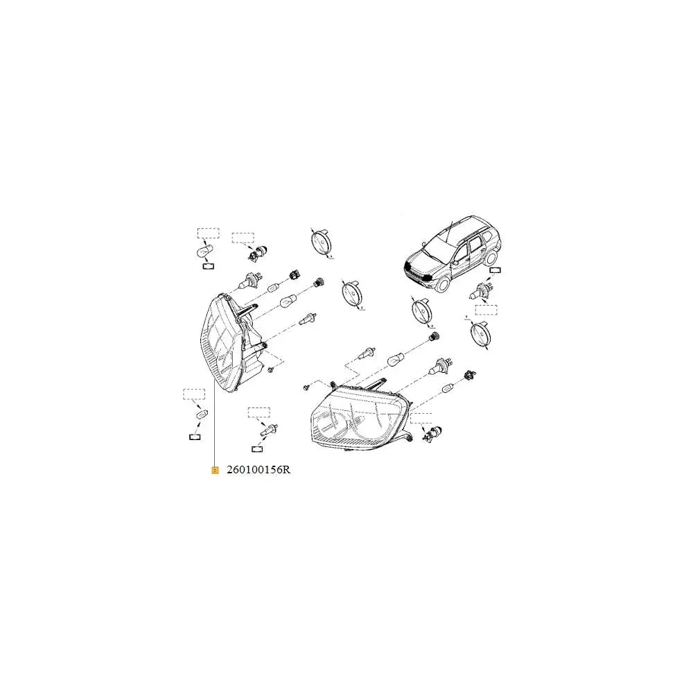 Far dreapta Duster facelift 02.15- Renault 260100156R