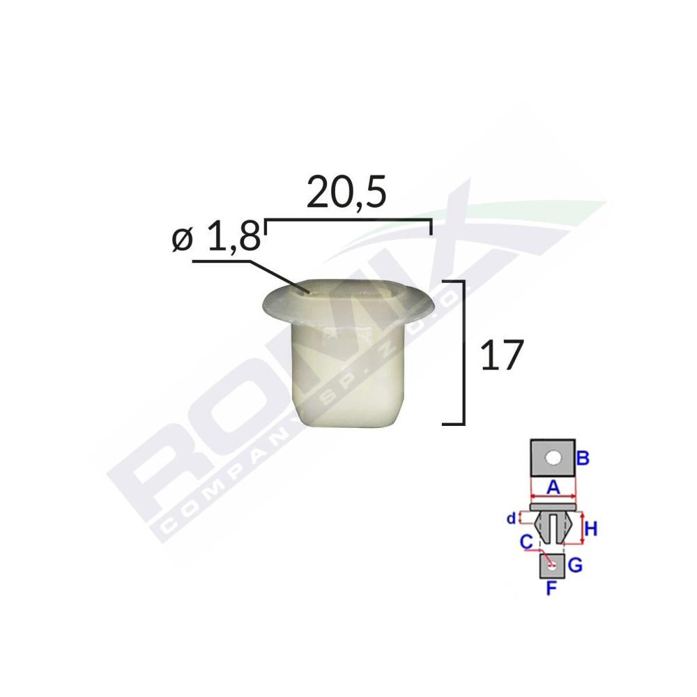 Clips tapiterie set 10 buc Romix C60104