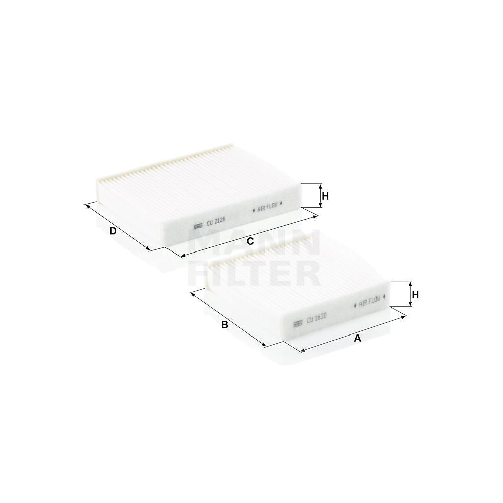 Set filtre habitaclu Mann-filter CU 21 000-2