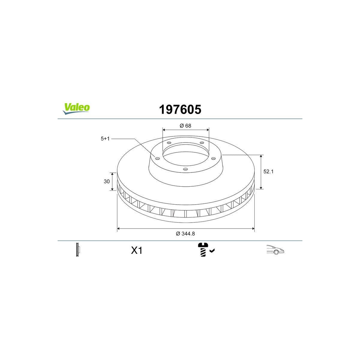Disc frana fata Valeo 197605