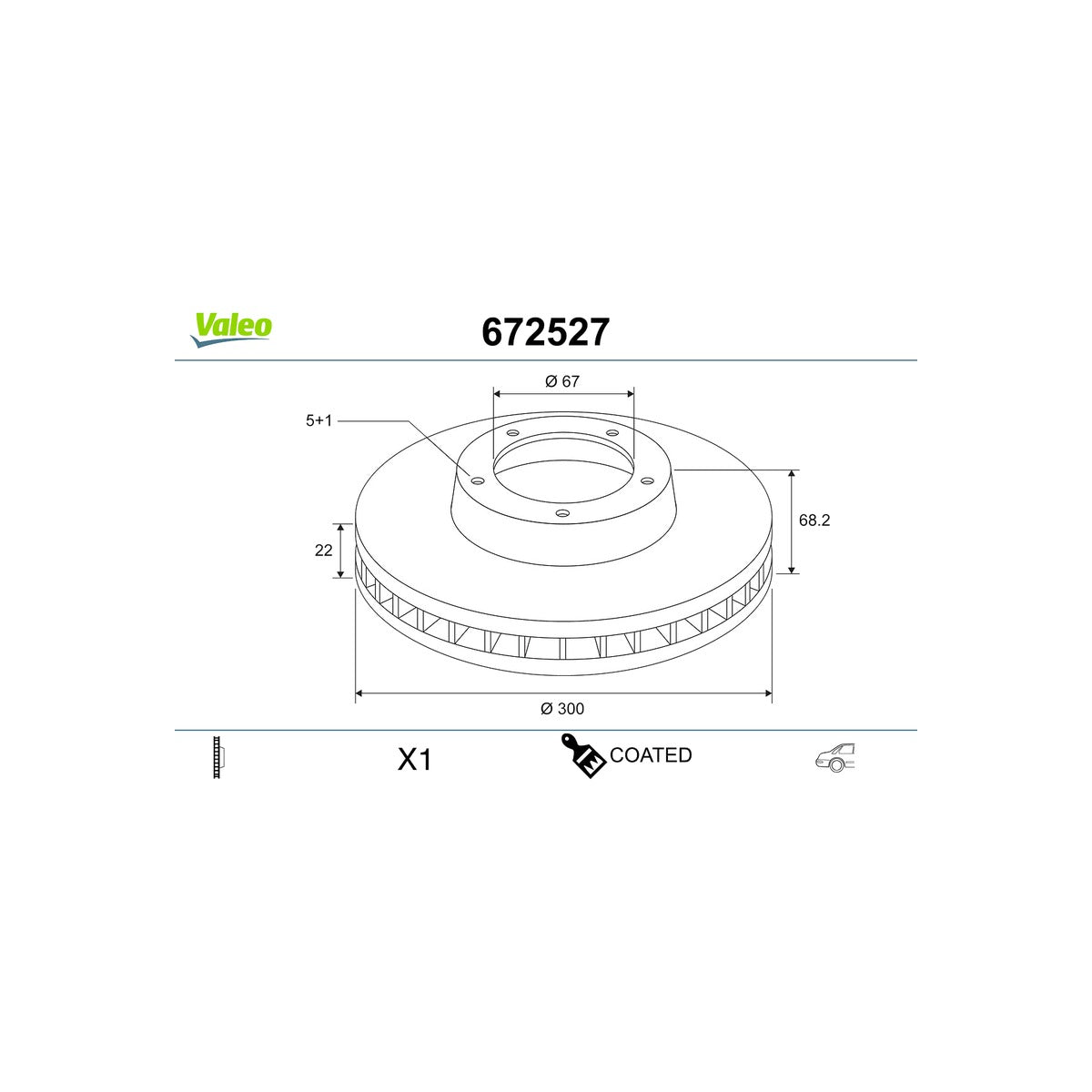 Disc frana Valeo 672527