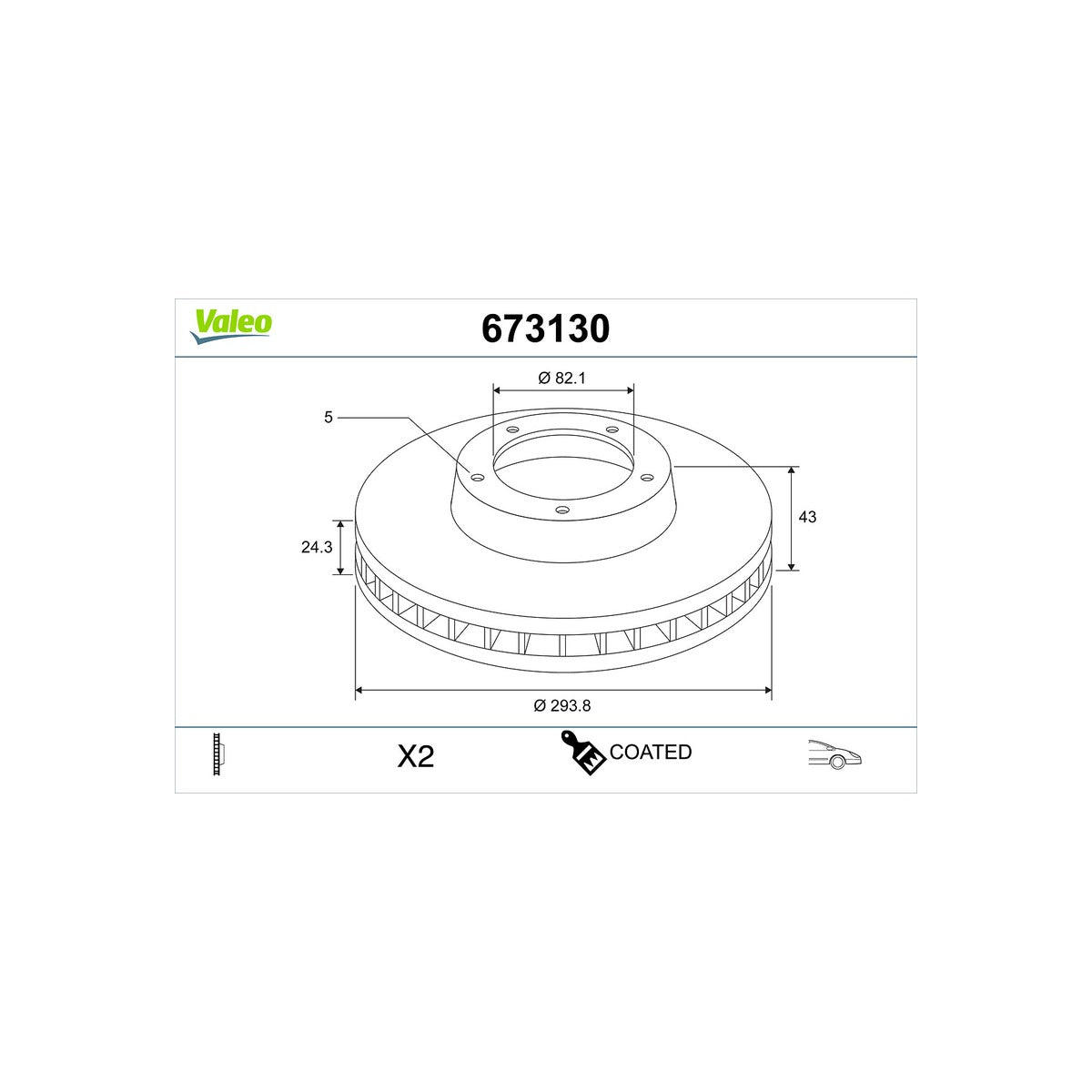 Disc frana Valeo 673130
