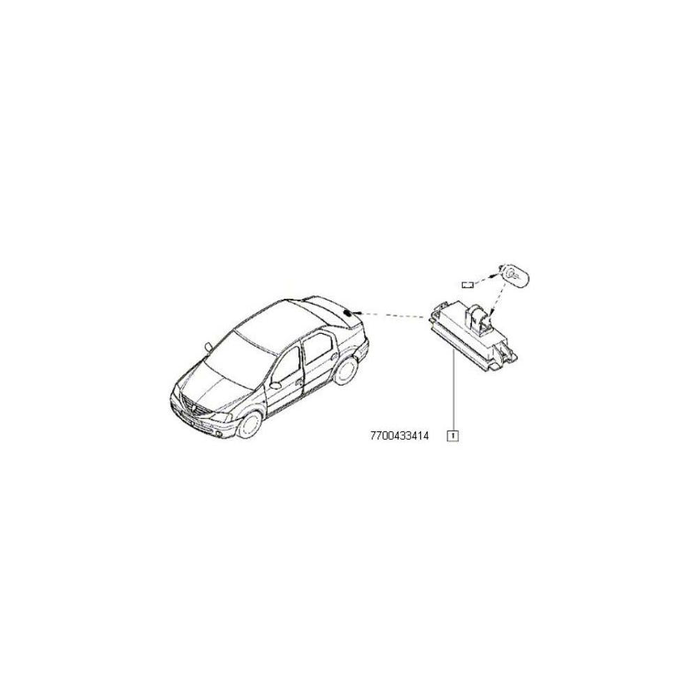 Lampa spate numar log./sand. Renault 7700433414