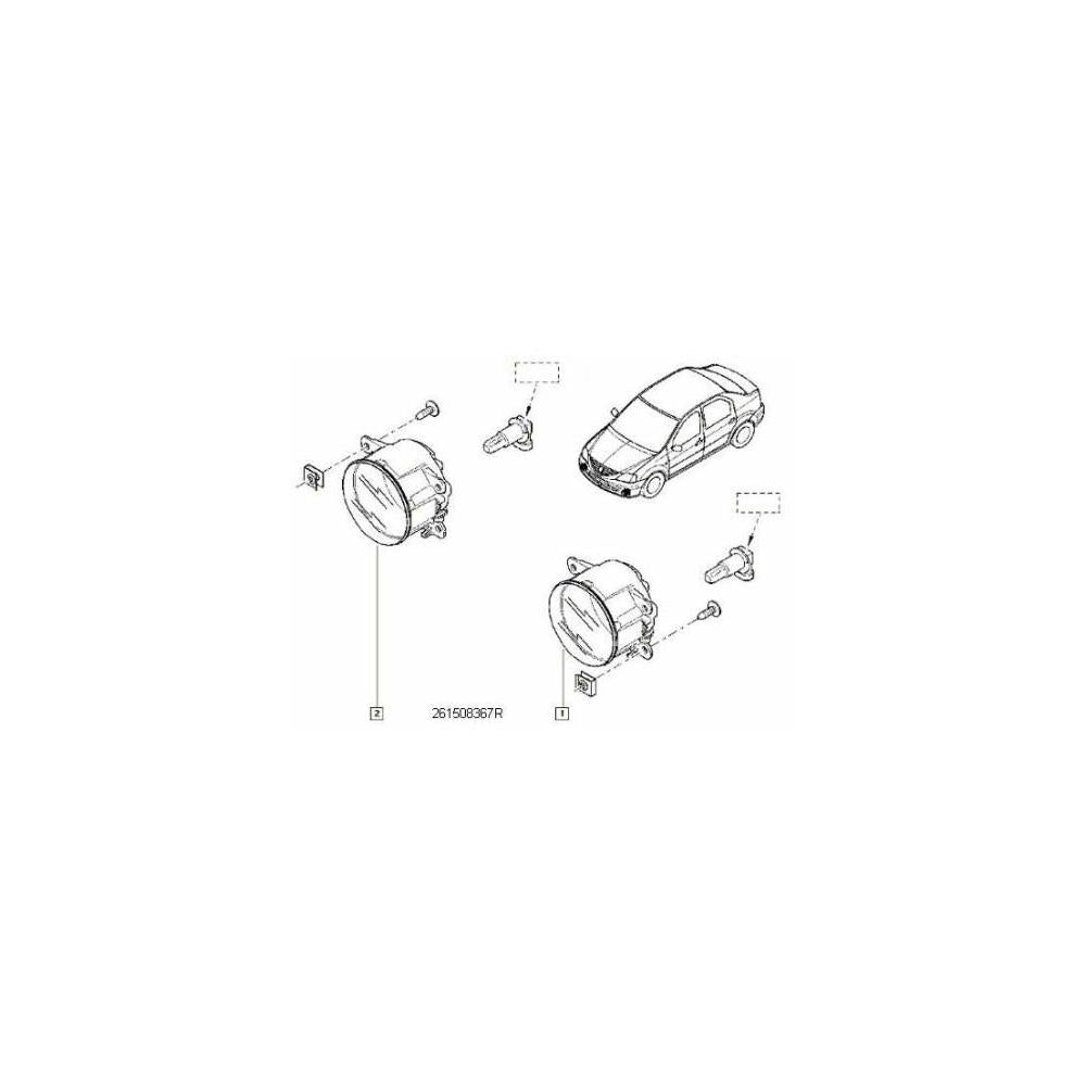 Proiector ceata log. facelift Renault 261508367R