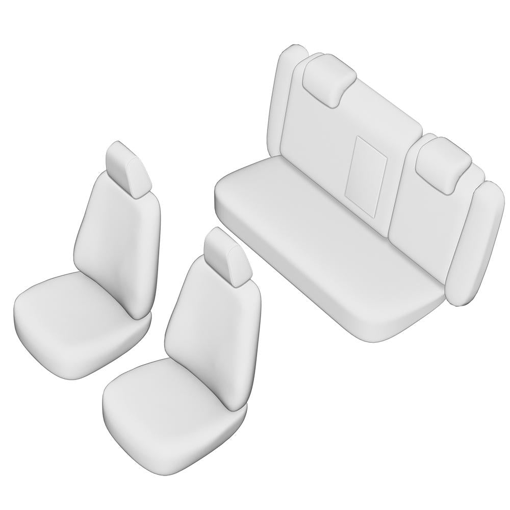 Set huse scaun Umbrella pentru Skoda octavia ii facelift 2010-2012 (bancheta fractionata) tip 2 cu tetiere spate in forma de L 44583
