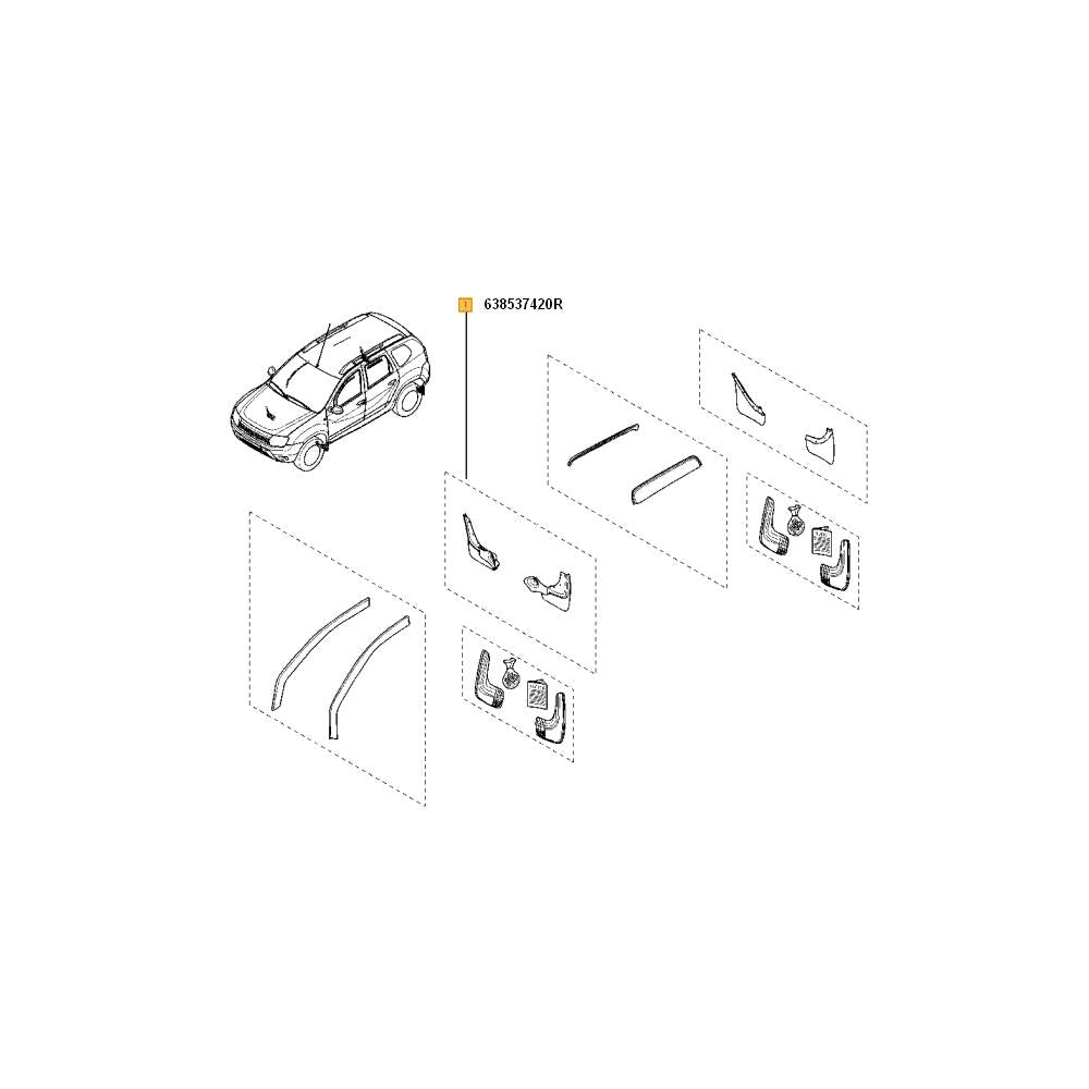 Aparatori noroi fata Renault 638537420R