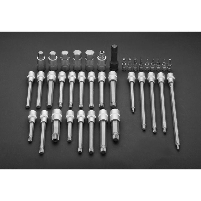 Set tubulare cu bit Torx scurt si lung 1/2 " set 38pcs Neo Tools 8710 – imagine 3
