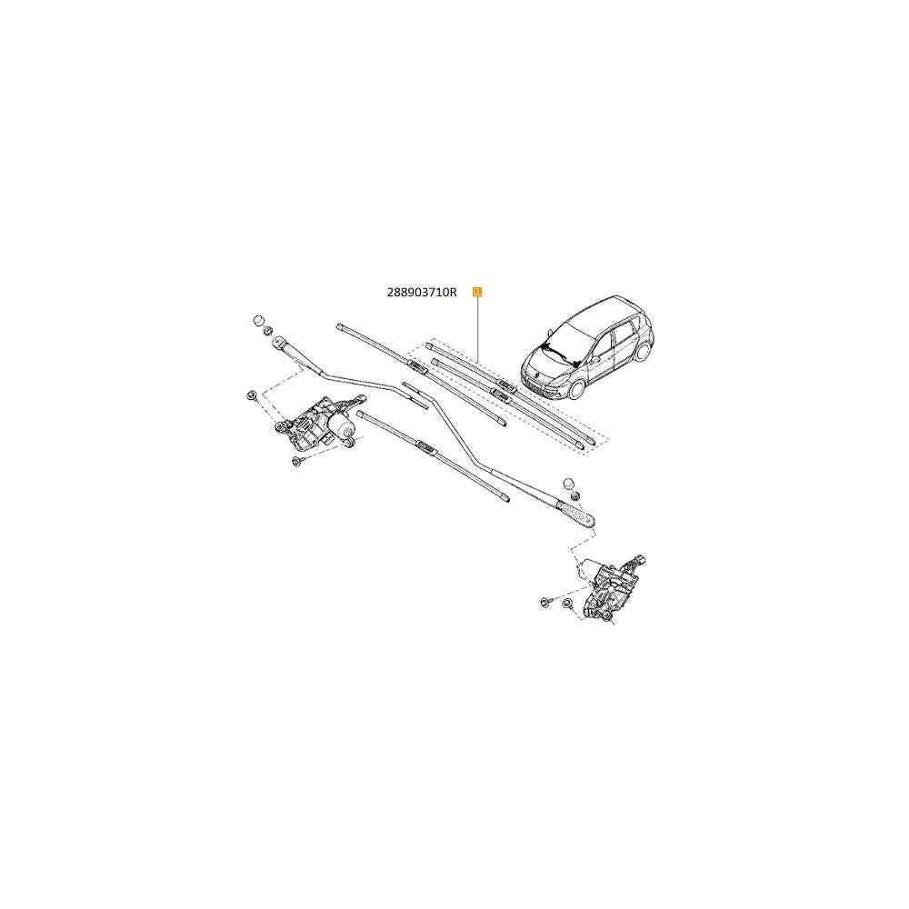 Set lamele stergator parbriz 750/650 mm Renault 288903710R