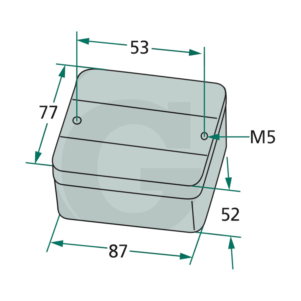 Schita dimensiuni Far ceata unghiular 12V pentru utilaje GRANIT 20700015