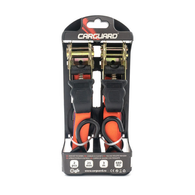 Set 2 chingi cu clichet Carguad 680kg - 25mm x 3m Carguard CFA004 – imagine 2