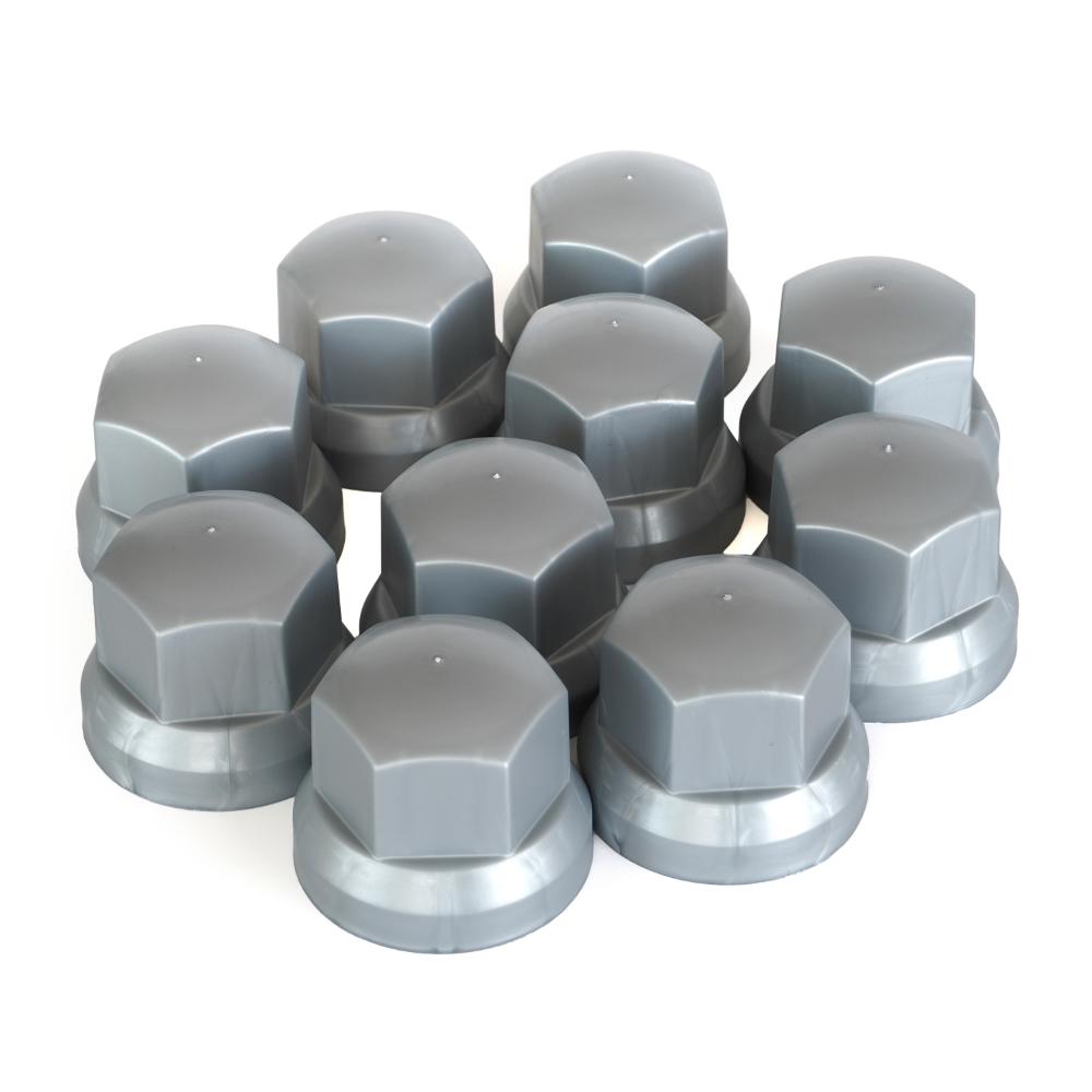 Set 10 bucati capac plastic pentru prezon roata 33 mm gri 41 mm Mega Drive NN33S