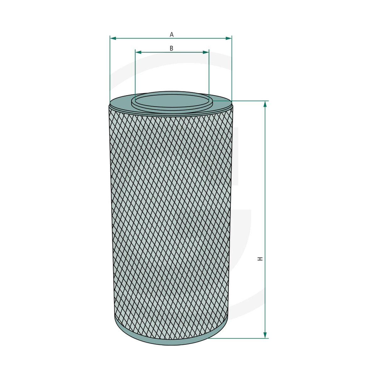 Schita dimensiuni Filtre aer Element secundar potrivit 739AF26396 pentru Linde Fleetguard 739AF26395