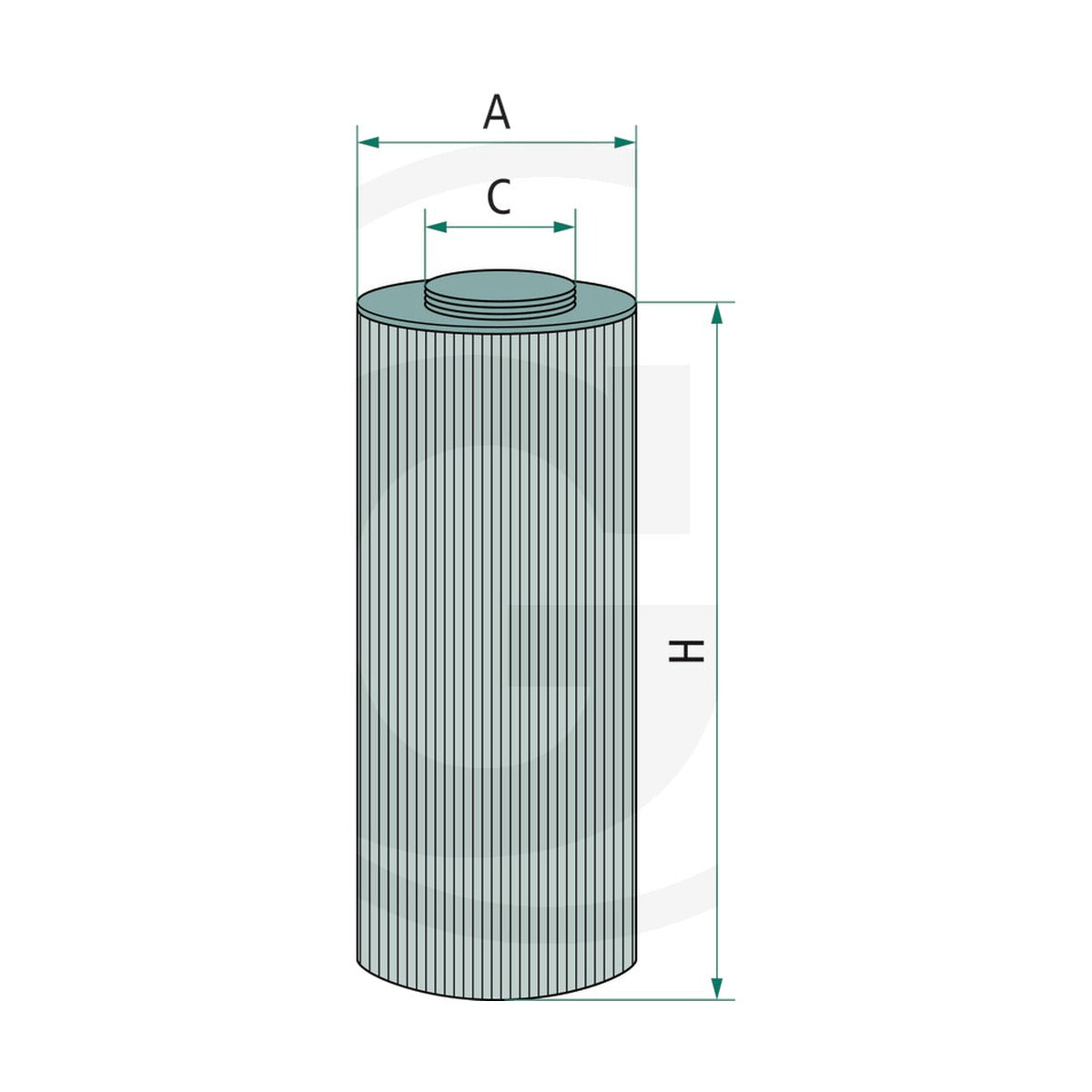Schita dimensiuni Filtru ulei hidraulic compatibil Valtra-Valmet Fleetguard 739HF35322