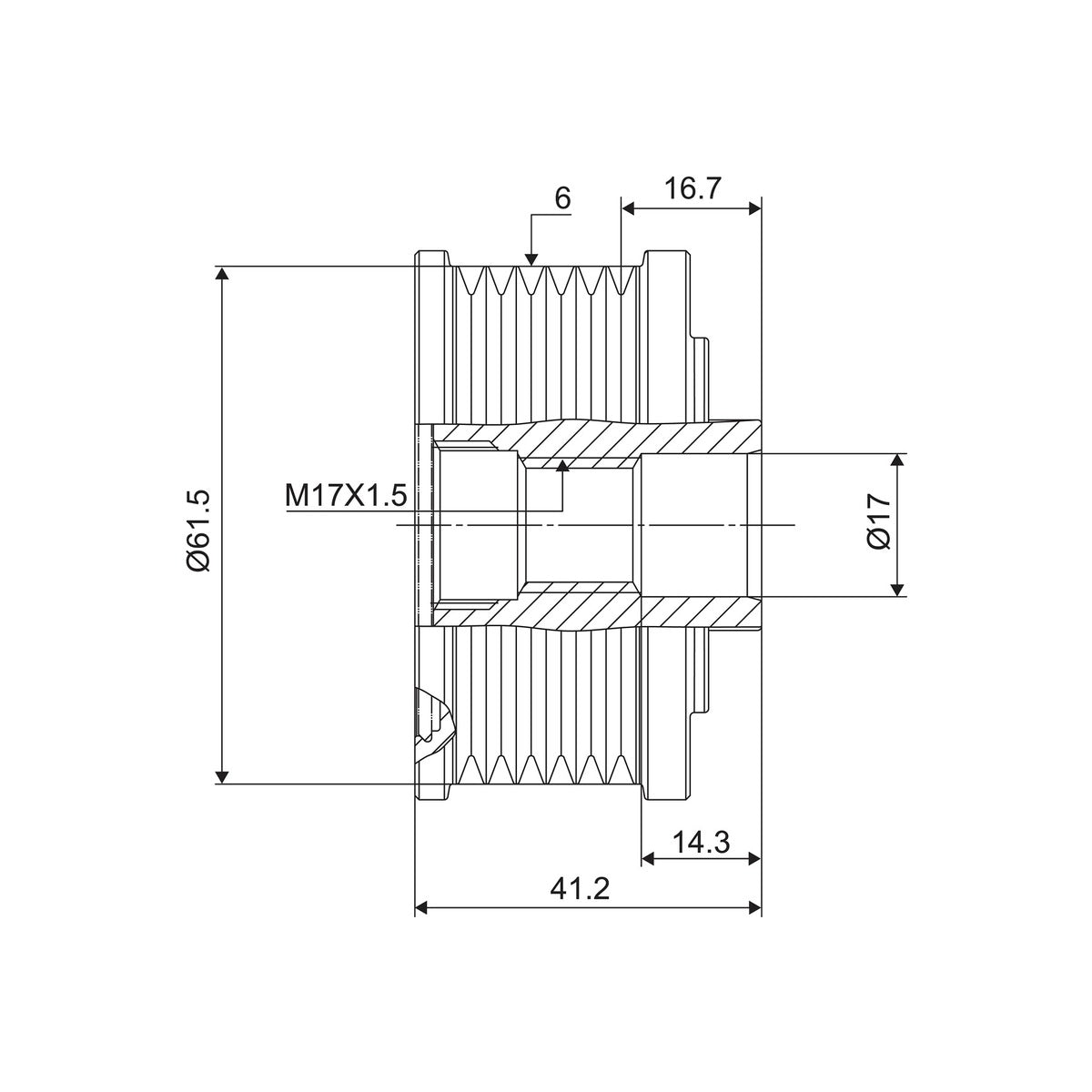 Fulie alternator Valeo 588009 – imagine 5