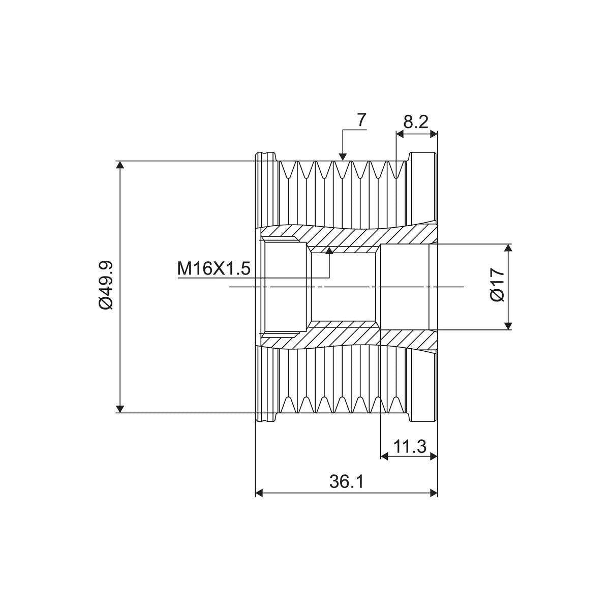 Fulie alternator Valeo 588040 – imagine 5