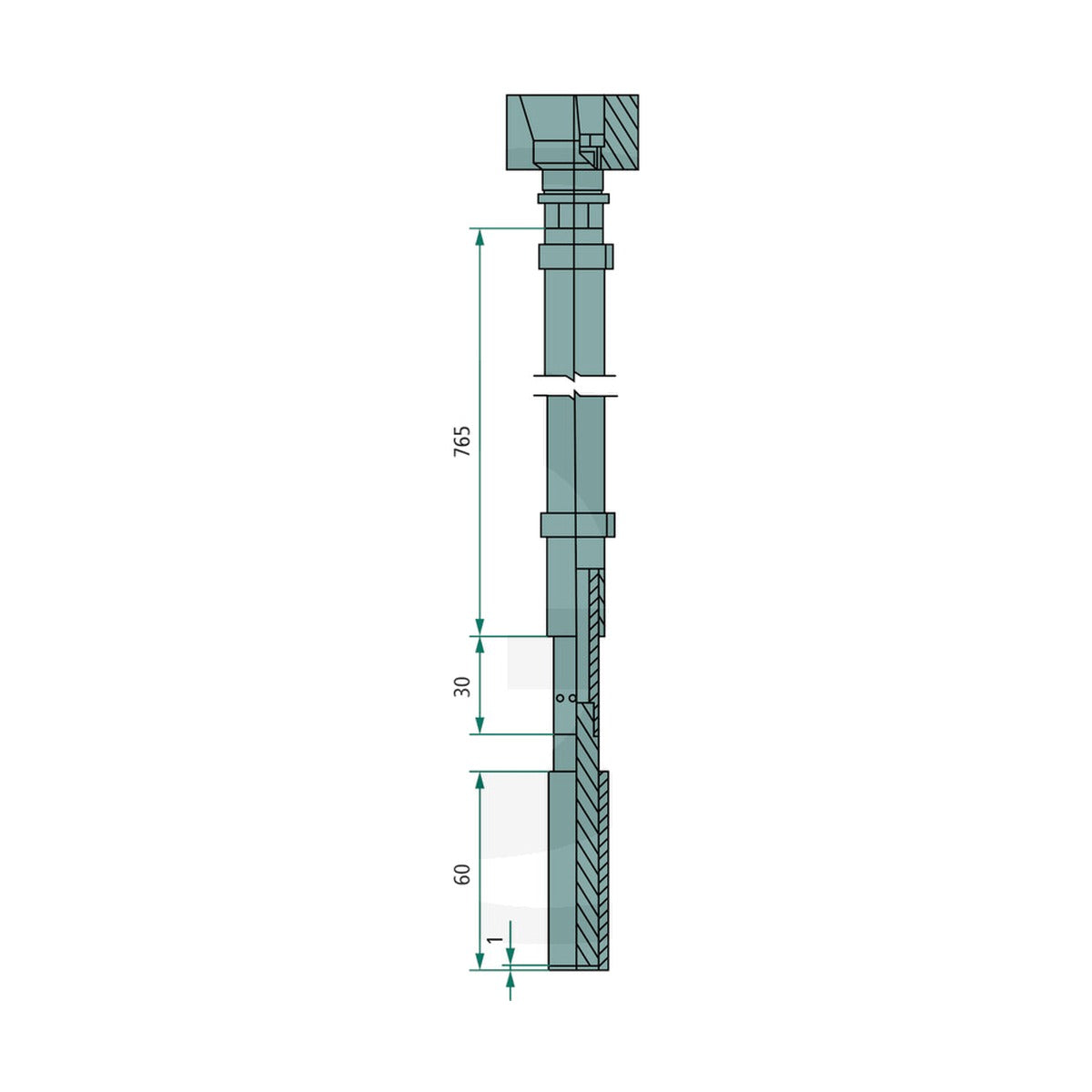 Schita dimensiuni Furtun de tractare 5SL LECHLER 6700921730001000