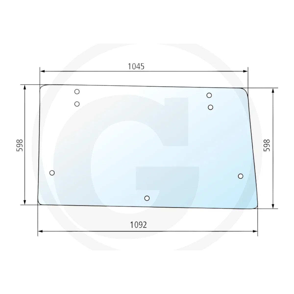 Geam spate Fiat 650885630 verde