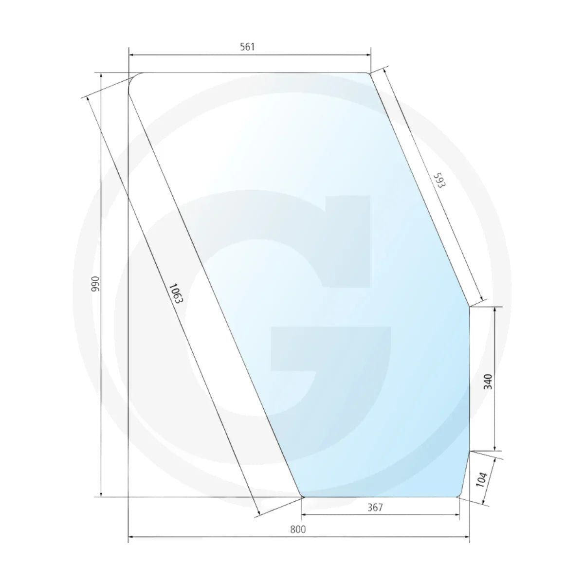 Geam usa stanga Fiat 650885858 verde