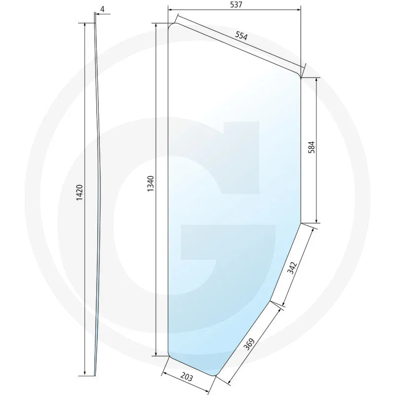 Geam usa stanga Fiat 650885878 verde