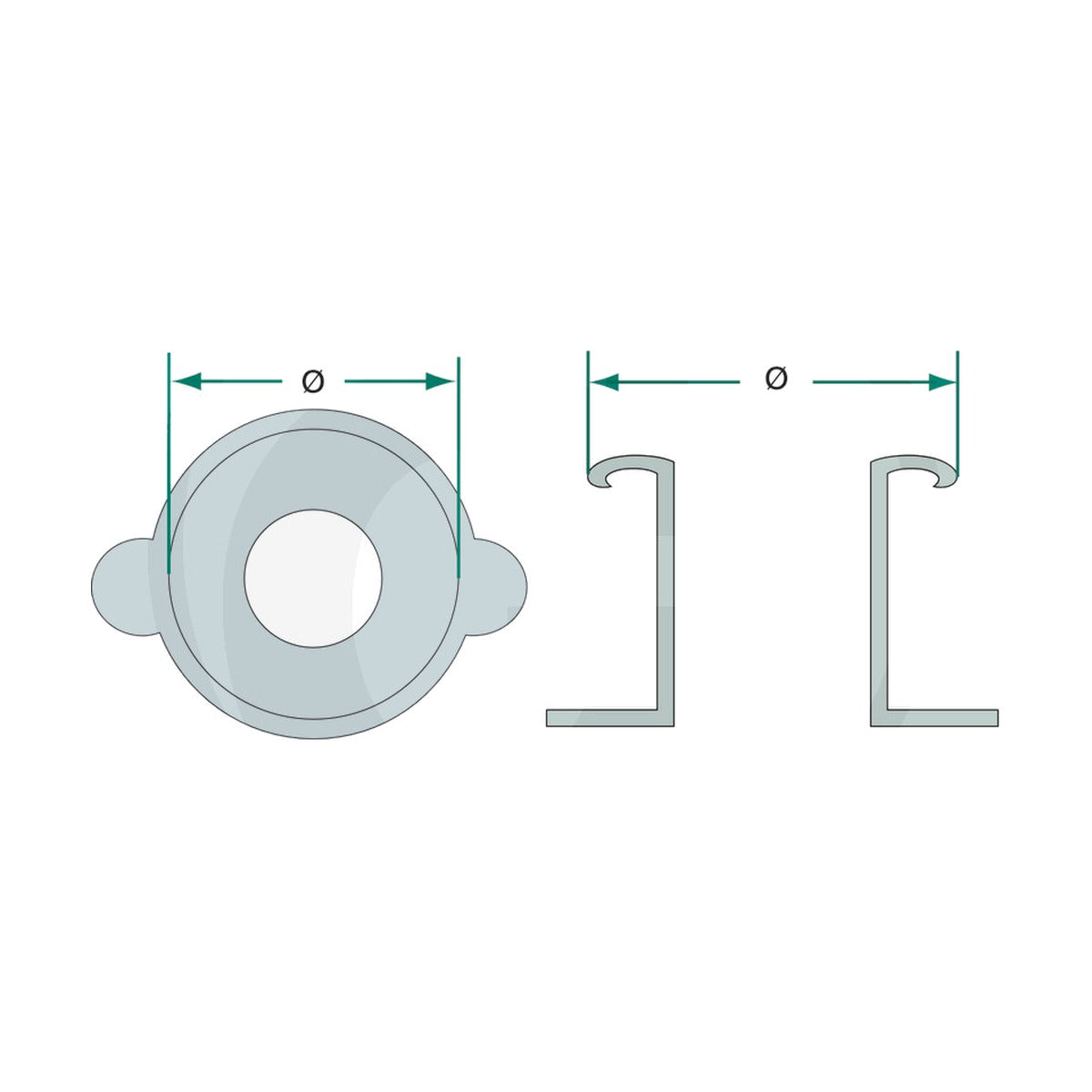 Schita dimensiuni Incuietoare pentru radiator Racord de presiune = 54mm pentru Belarus Ost Technik 700A2101270