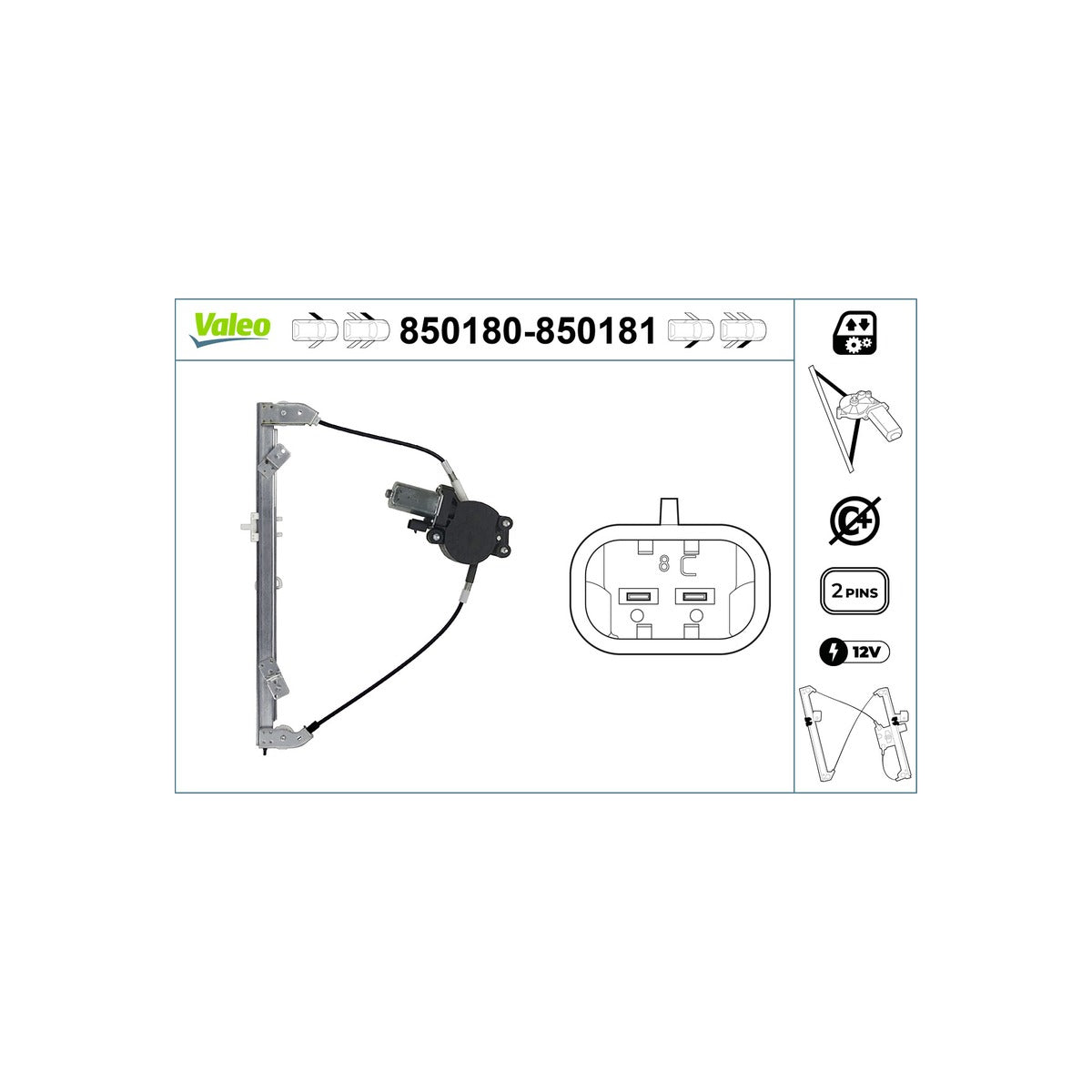 Macara geam Valeo 850181