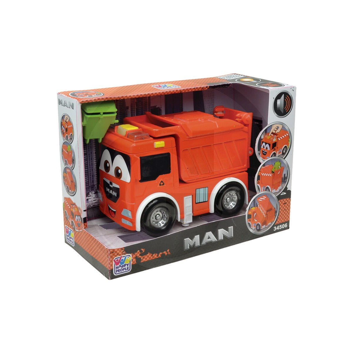 Macheta camion de gunoi MAN KIDS Happy People 18543409 – imagine 4