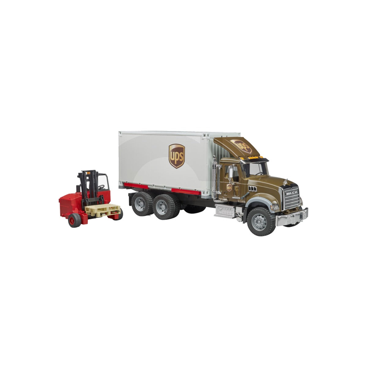Macheta camion UPS cu motostivuitor, scara 1:16 Bruder 02828