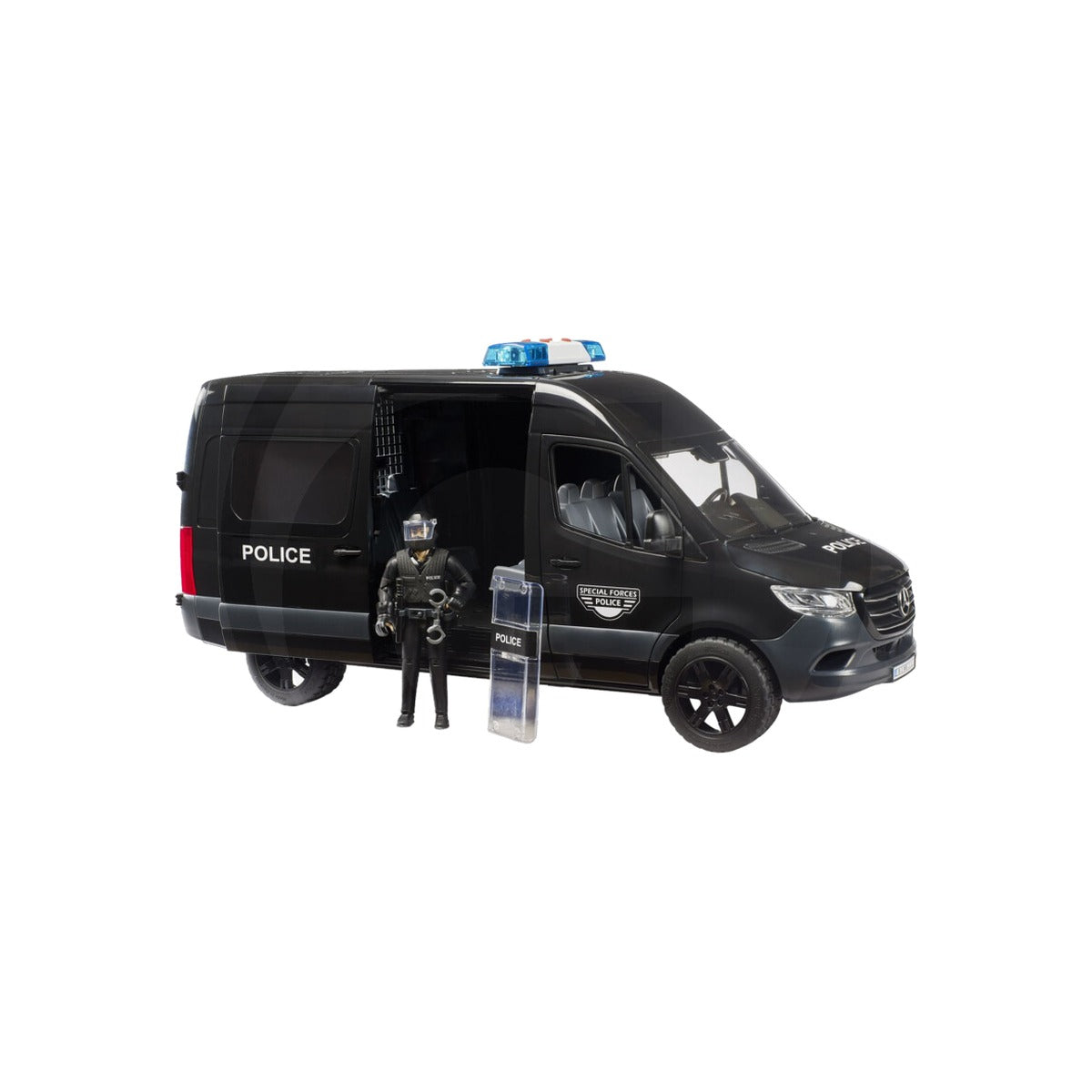 Macheta duba de politie MB Sprinter Special Forces, scara 1:16 Bruder 46557413 – imagine 2