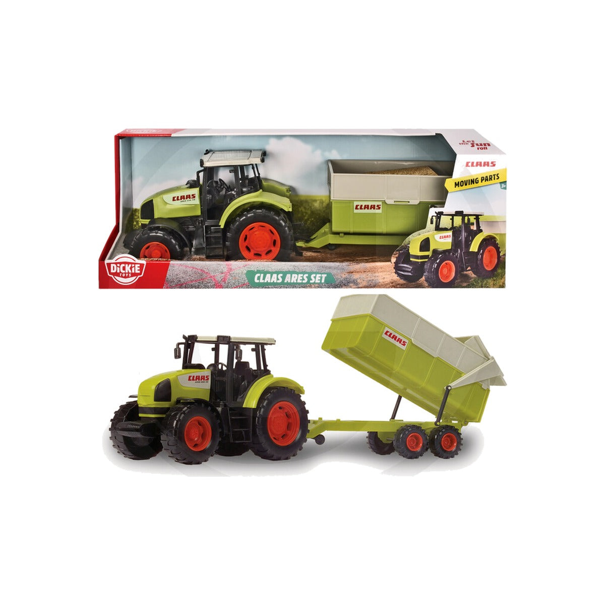 Macheta tractor Claas Ares Dickie Toys 6003475507 – imagine 3