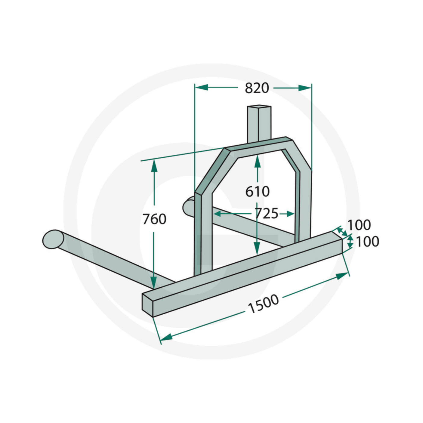 Aparat transport baloti tractor prindere 3 puncte 1000 kg Granit