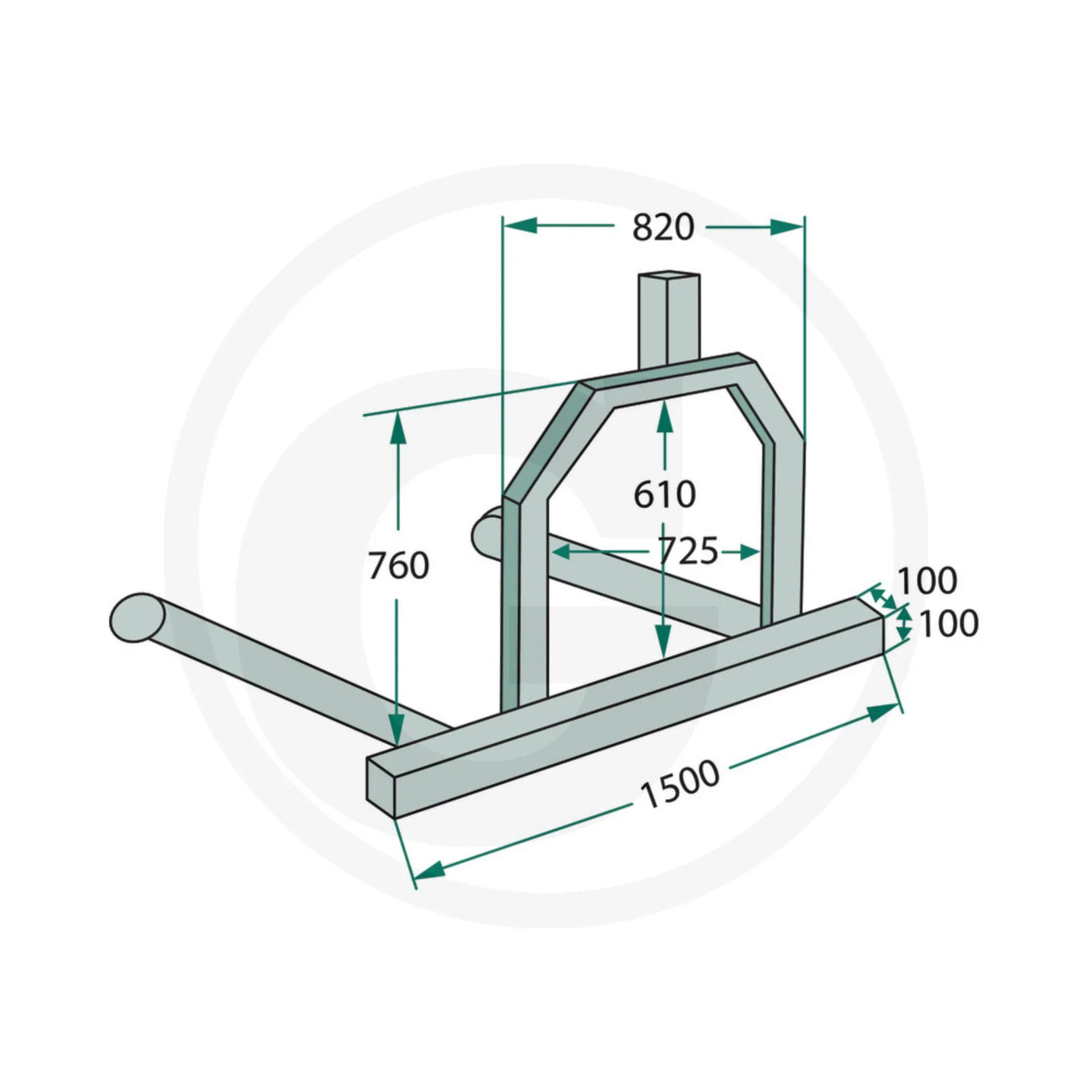 Aparat transport baloti tractor prindere 3 puncte 1000 kg Granit