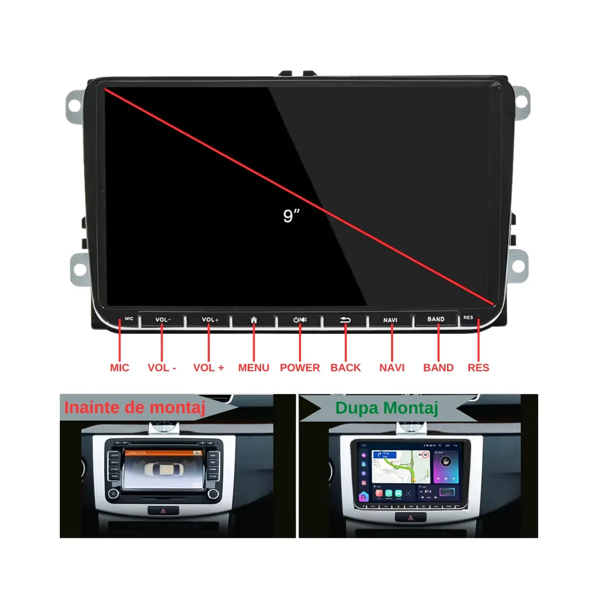 navigatie-auto-android-13-display-9-inch-4gb-ram-64gb-vw-passat-golf-2