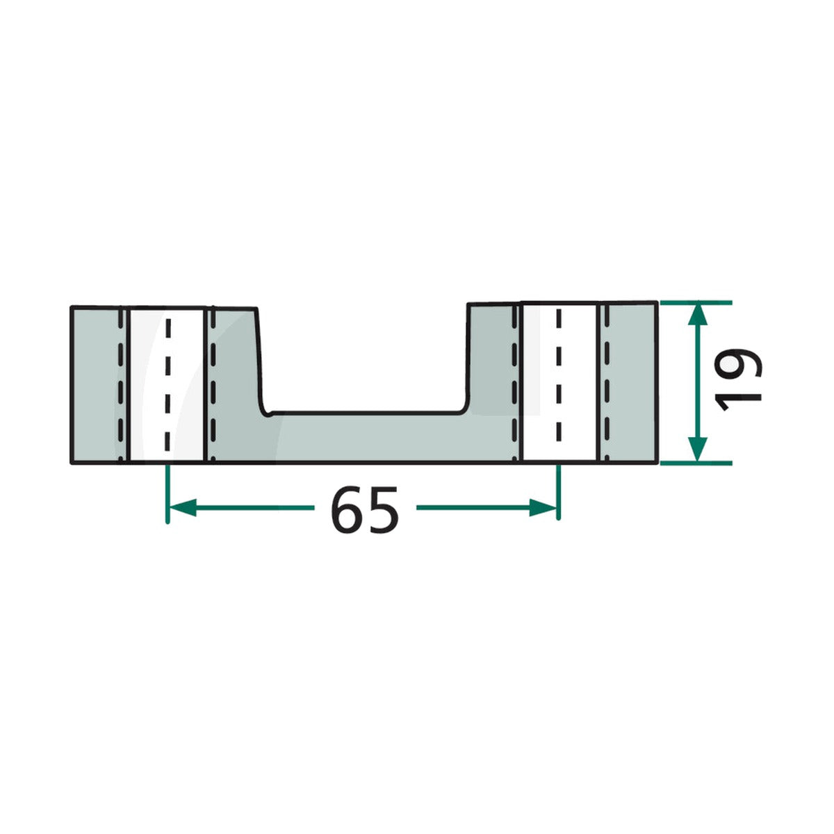 Schita dimensiuni Placa filetata HD M16 x 1, 5 mm GRANIT 18051-16BM-3