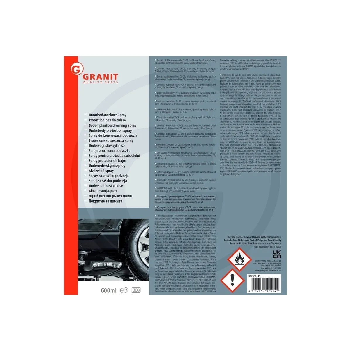 Protectie sasiu, 600 ml GRANIT 320320115 – imagine 2