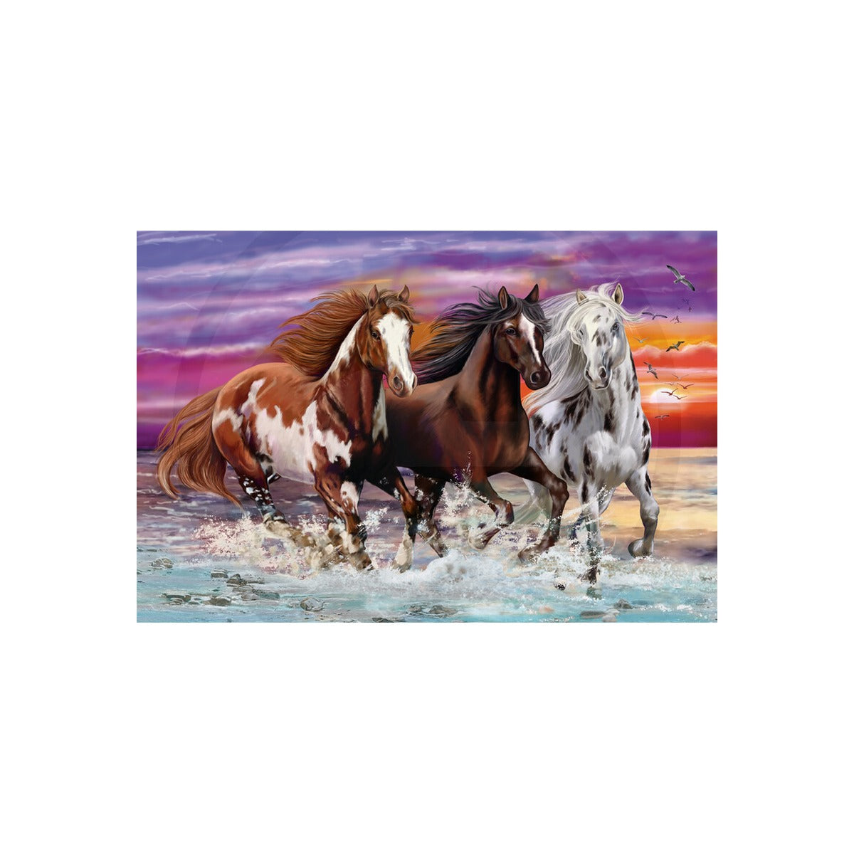 Puzzle Trio de cai salbatici Schmidt Spiele 56356 – imagine 2