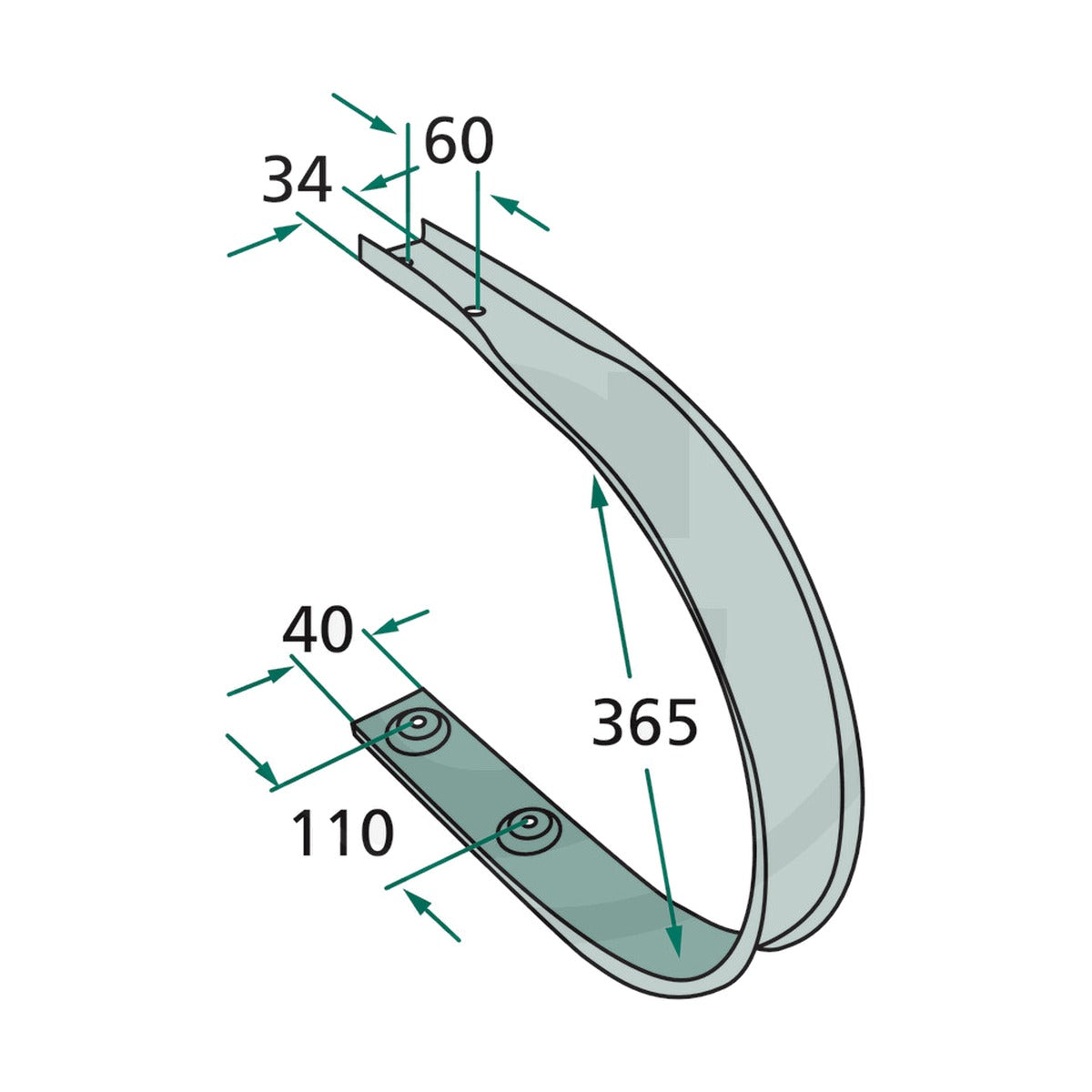Schita dimensiuni Raclor compatibil Deutz-Fahr, Krone, Strautmann GRANIT 647647016