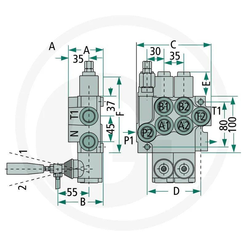Desen tehnic distribuitor hidraulic GRANIT 87000939
