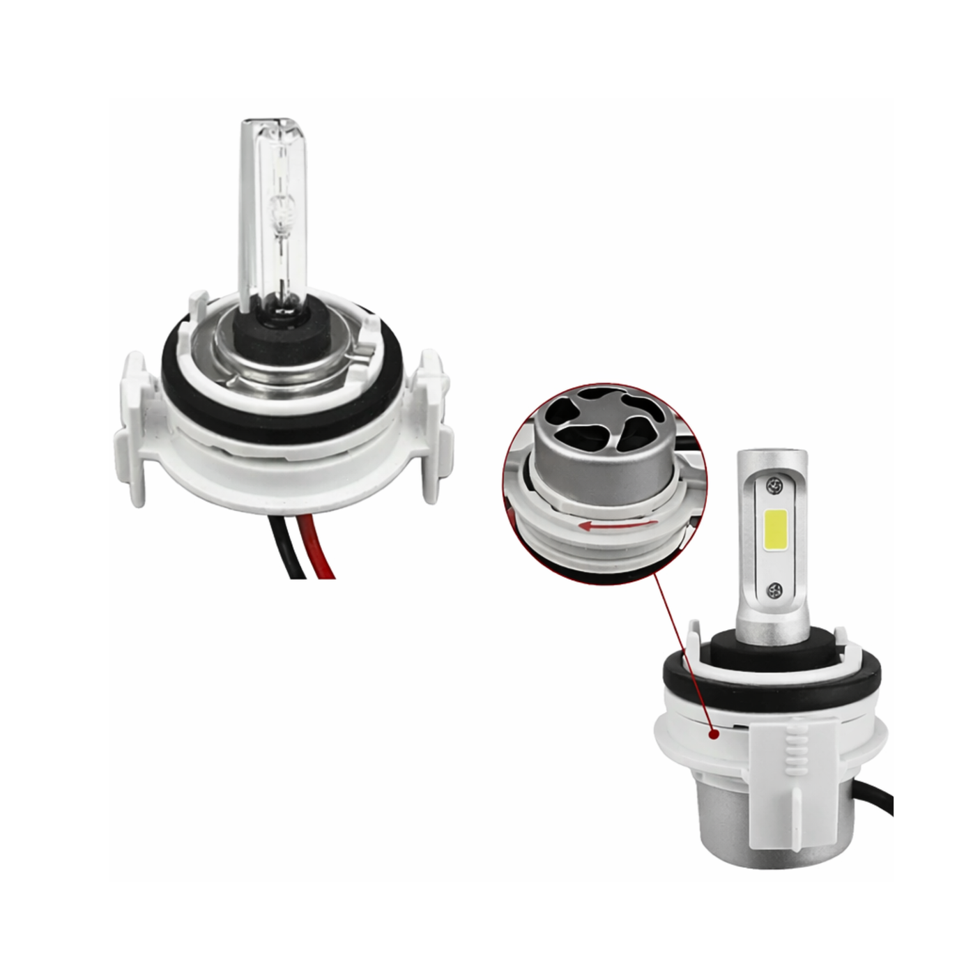 Set 2 adaptori H7 BMW E46 Seria 3 pentru becuri LED xenon